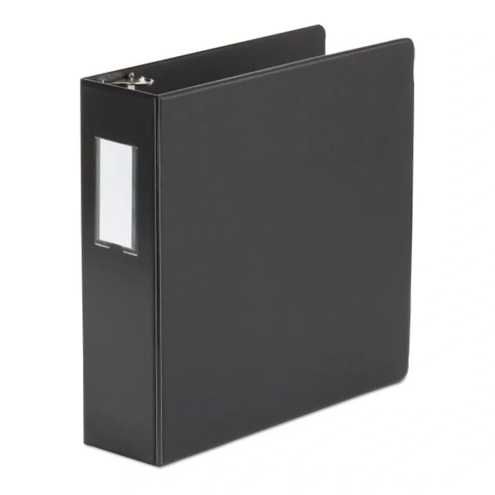 Universal Economy Non-View Round 3-Ring Binder With Label Holder, 3